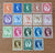 Great Britain Stamps 1955/8. Wilding series, Elizabeth II; Complete Set. Wmk Edward. Mint.