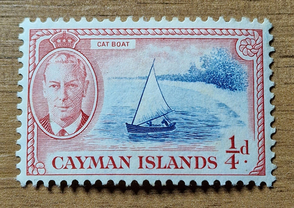 Cayman Islands Stamp 1950. Cat Boat. Sg: KY 135. Mint Hinged