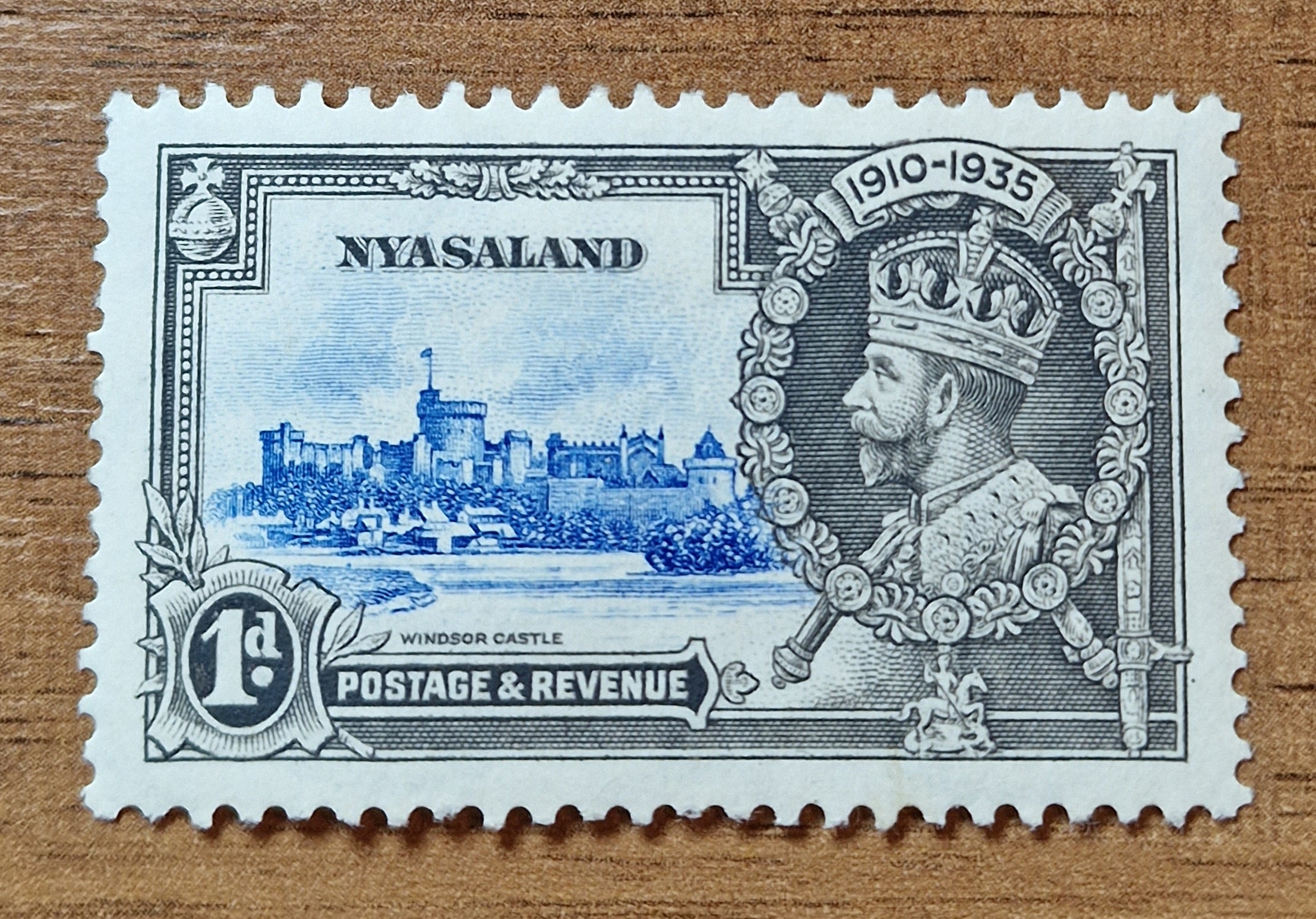 Nyasaland Stamp 1935. Windsor Castle. Sg GB NY 123. Mint Hinged