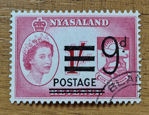 Nyasaland Stamp 1963. Overprinted 