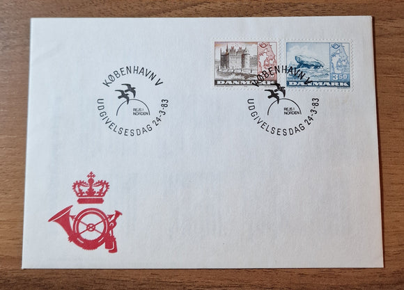 Denmark First Day Cover 1983. Postale Co-operation.