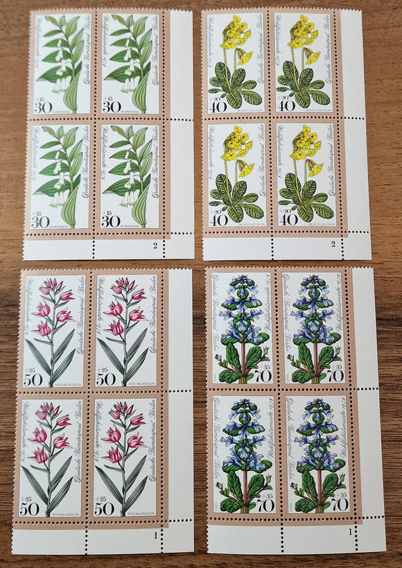 Germany 1974 Mi 818-825 25 years welfare stamps: Flowers Sc B512-B515 for  sale at The Philately