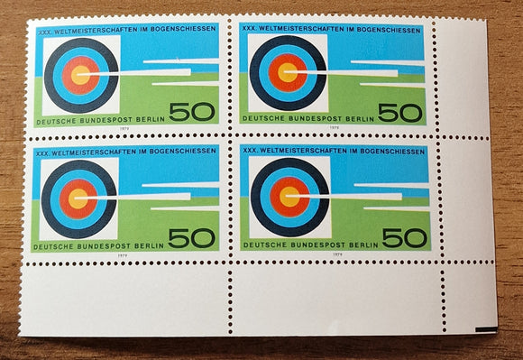 Germany, Berlin Block of Stamps 1978. Arrows and Target. Mi: DE-BE 599. Mint.