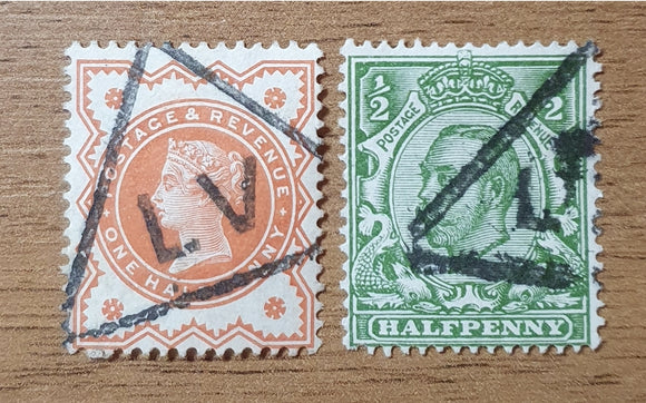 Great Britain Stamps 1887/1912. Queen Victoria and King George V. Used.